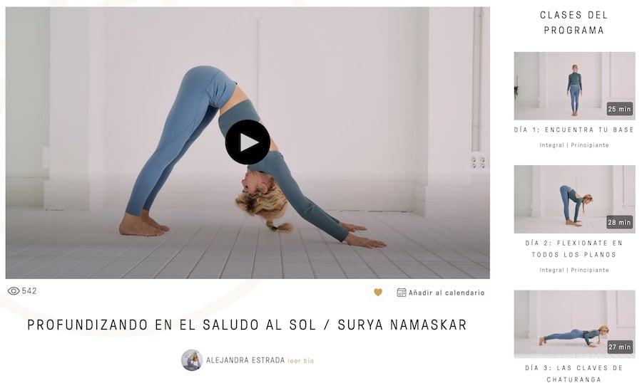 Programas y retos de yoga