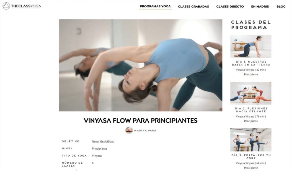 clase completa de vinyasa yoga para principiantes