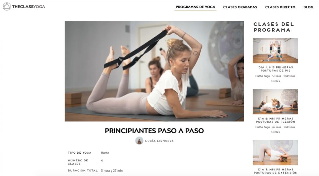 extensiones en yoga